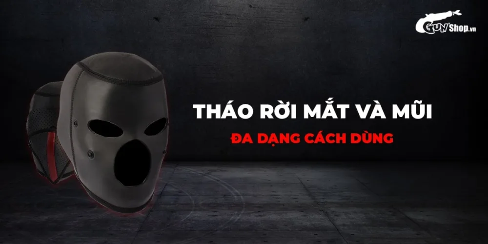 Chisa Sins Full-Face Bondage Hood Breathable PU BDSM Mask — hình 3
