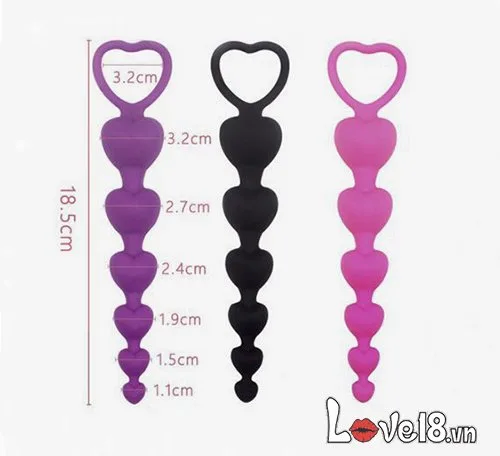 Heart-Shaped Silicone Anal Beads - Prostate & Pleasure — Precise Specifications for Maximum Comfort and Stimulation