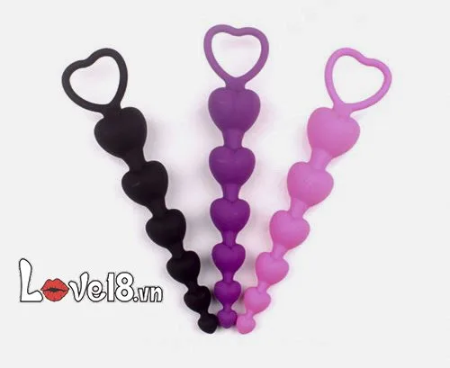 Heart-Shaped Silicone Anal Beads - Prostate & Pleasure — Made from premium silicone, it promises a gentle yet