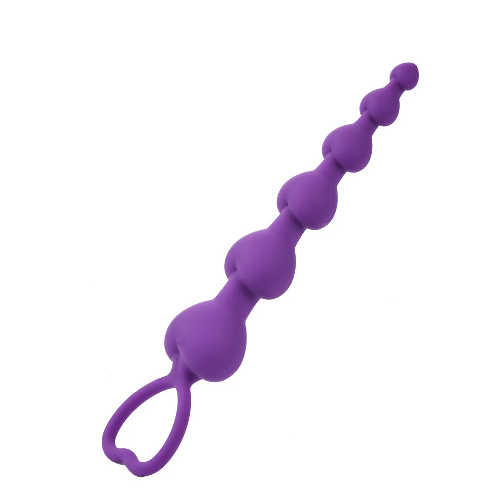 Heart-Shaped Silicone Anal Beads Massage 14.5cm — hình 4