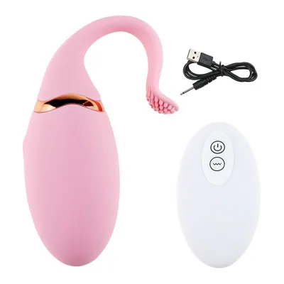 Whale Shape Powerful 10 Mode Silicone Vibrating Egg Toy — Designed with premium soft silicone, this whisper-quiet