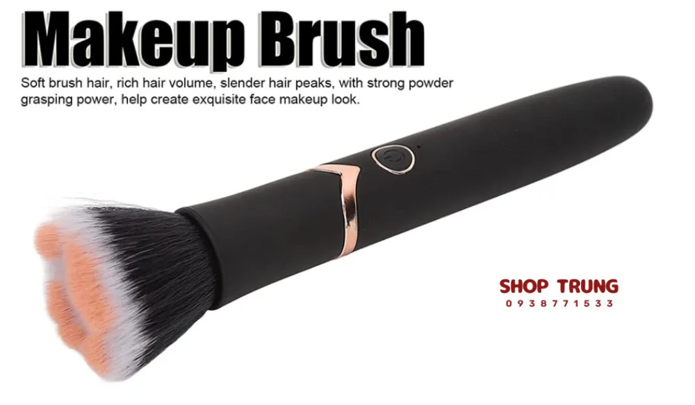 Multi-Speed Vibrating Makeup Brush Silicone Adult Toy — hình 5