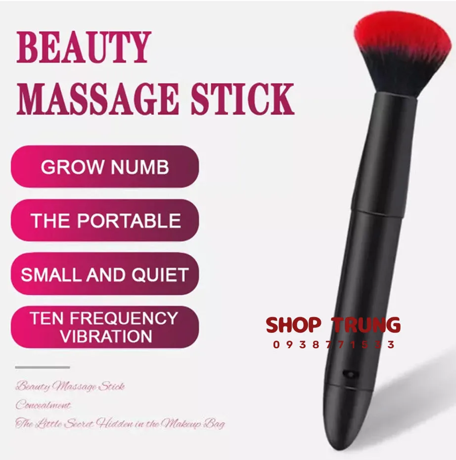 Multi-Speed Vibrating Makeup Brush Silicone Adult Toy — hình 6