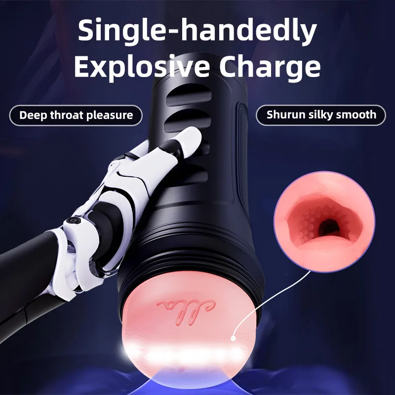 7-Mode Large Bull Head Flashlight Masturbator Vibration — hình 3