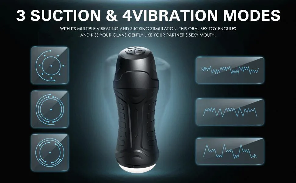 7 Mode Rubbing Flashlight Masturbator Male Sextoy — Simple to Use & Maintain
