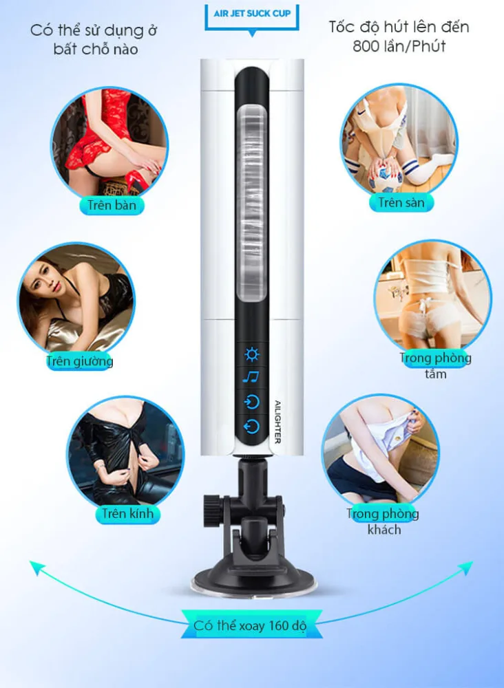 Airjet Vibration Suction Masturbator Wall Mountable Male — Superior Design & Usability