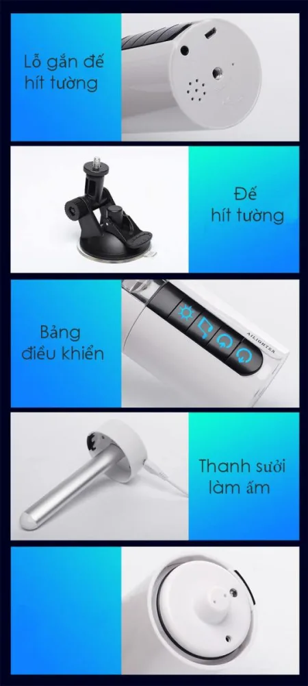 Airjet Vibration Suction Masturbator Wall Mountable Male — hình 4