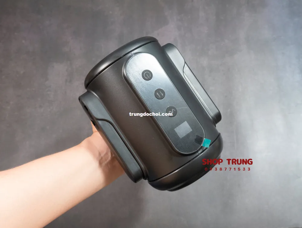 Both Hand Handheld Vibrating Squeezing Masturbation Cup — Rechargeable and Travel-Friendly