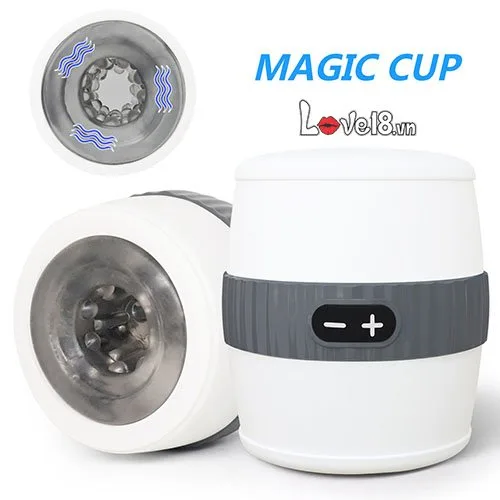 Aishia Magic Cup Male Masturbator Vibrating Toy — Just insert and select one of the 12 vibration modes to