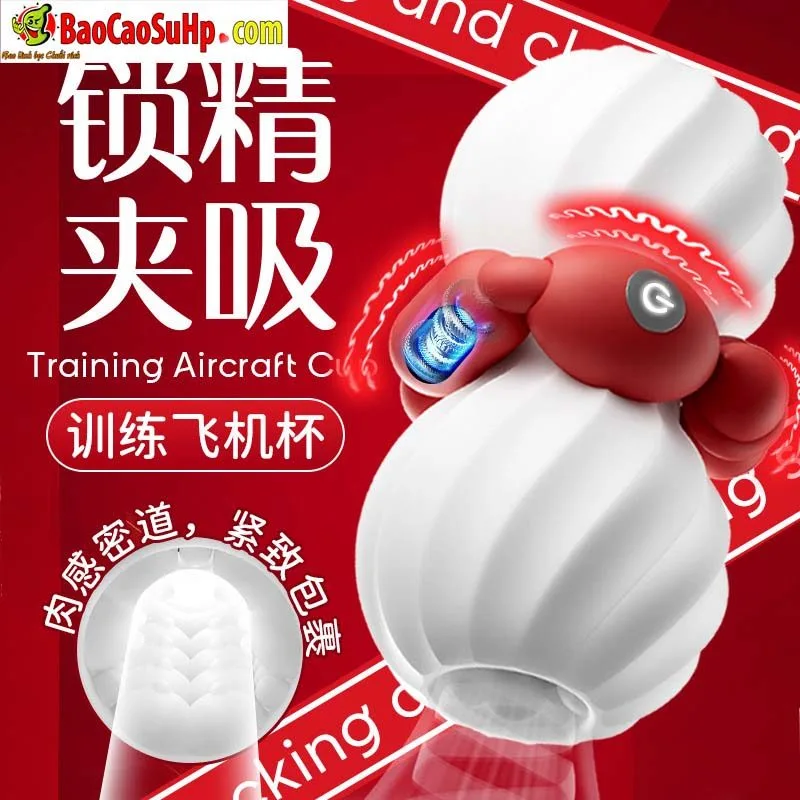COC Tight Dumbbell Male Masturbation Cup Vibrating Sleeve — hình 2