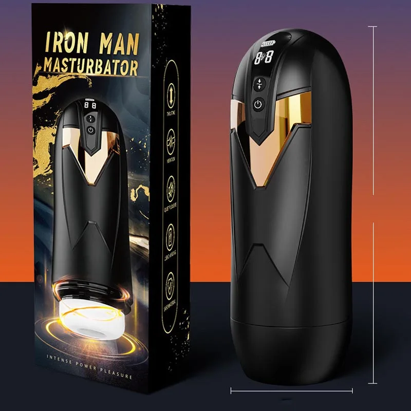 Iron Man 9 Modes Vibrating Male Masturbator Toy — Crafted for quick and intense stimulation, this innovative