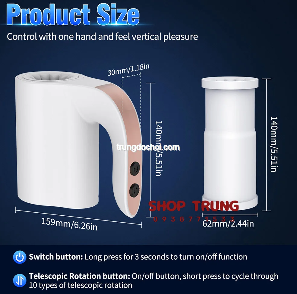 Airplane Male Masturbator 10-Speed Thrust Rotate Pleasure — hình 6