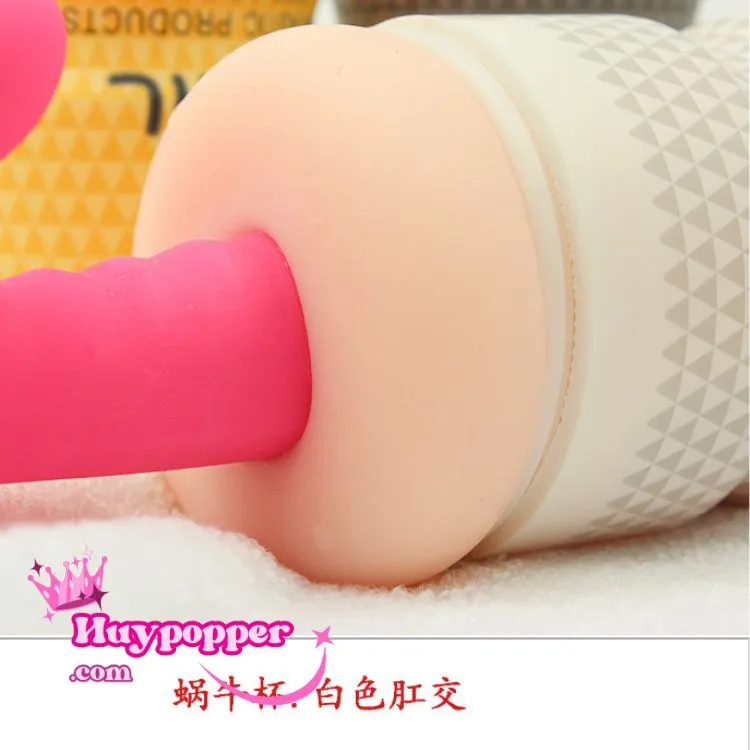 Snail Male Masturbation Cup – Soft Silicone, Reusable — hình 5
