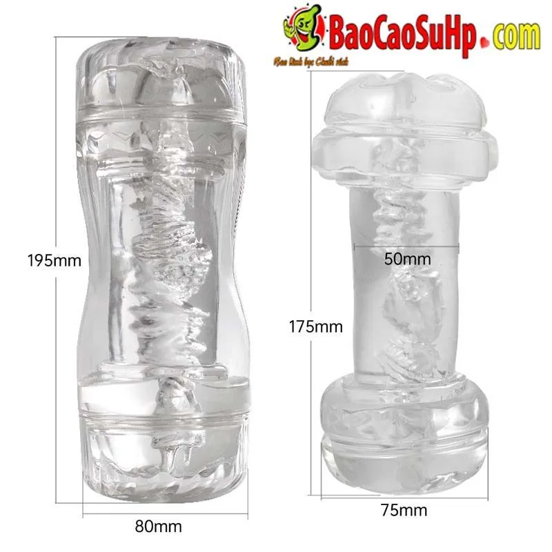 Rory Transparent Double Ended Twisted Masturbator — hình 5