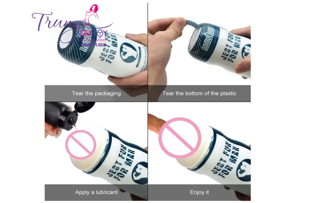 High Quality Silicone Male Masturbation Cup Red Blue — Easy-to-Use & Clean