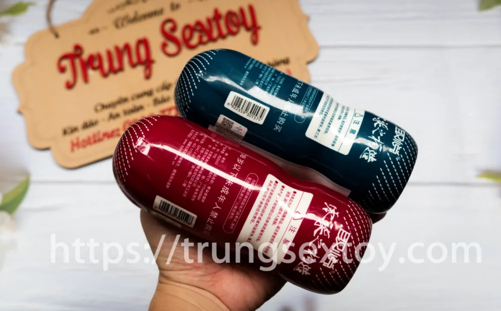 High Quality Silicone Male Masturbation Cup Red Blue — hình 7