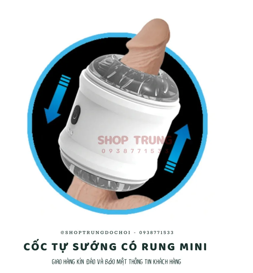 SXTOP Mini Male Vibrating Masturbation Cup TPE+ABS — Compact & Lightweight for Ultimate Convenience
