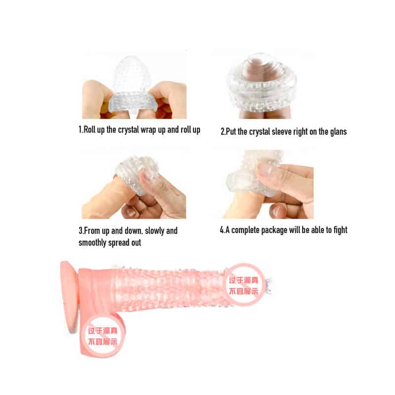 DC14Q Thin Textured Sleeve Enhancer Sexual Pleasure Aid — It’s the perfect addition to spice up your intimate life