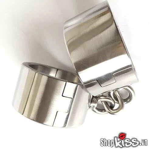 Heavy Duty Stainless Steel BDSM Metal Leg Cuffs Durable — hình 3