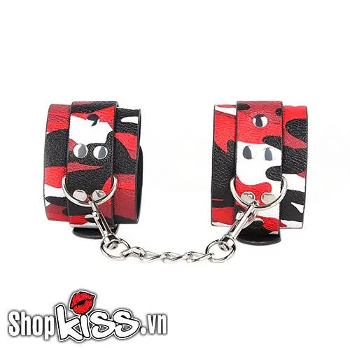 PU Leather Camouflage BDSM Handcuffs for Intense Play — Designed with high-quality materials and attention to