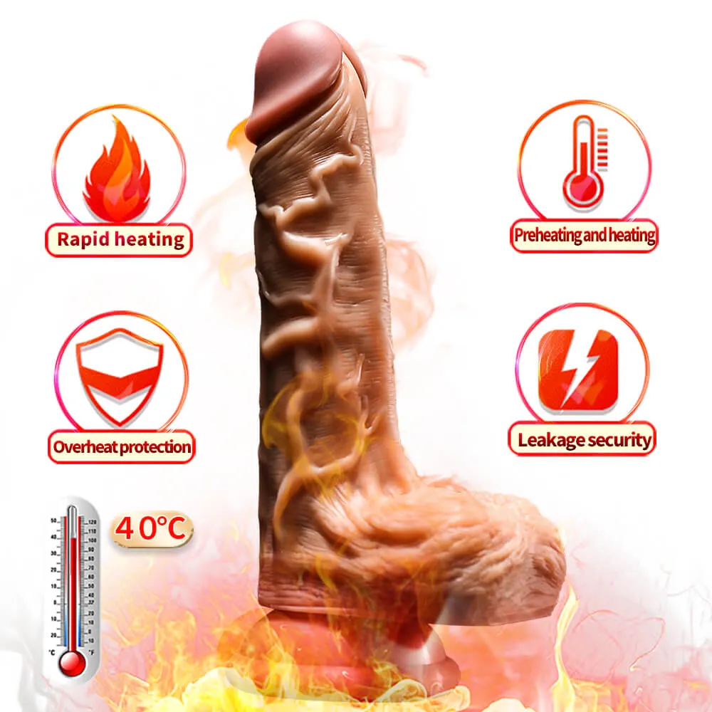 Heated Swirling Wall Mounted Vibrating Realistic Dildo — Discover the Power of Hercules DV40H