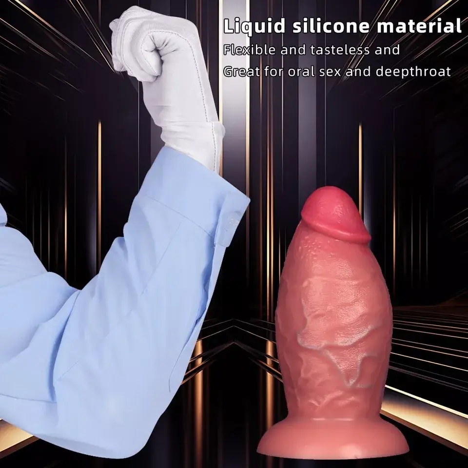 DV54Q Giant Silicone Ribbed Suction Base Dildo — Choose Your Perfect Size for the Ultimate Experience