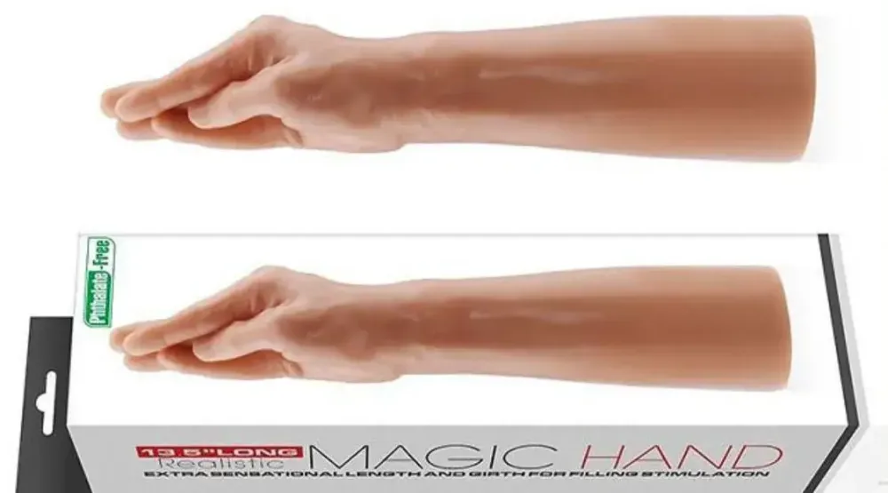 DV68P Giant Realistic Silicone Dildo with Hand Cover 13.5 — Premium, Comfortable, and Safe PVC Material