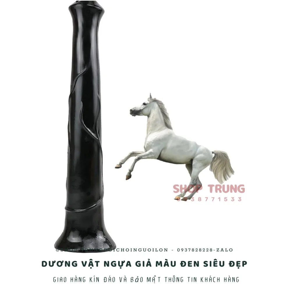 Black Wall Mount Horse Dildo 40cm – Premium Silicone — Order now and transform your intimate moments with a