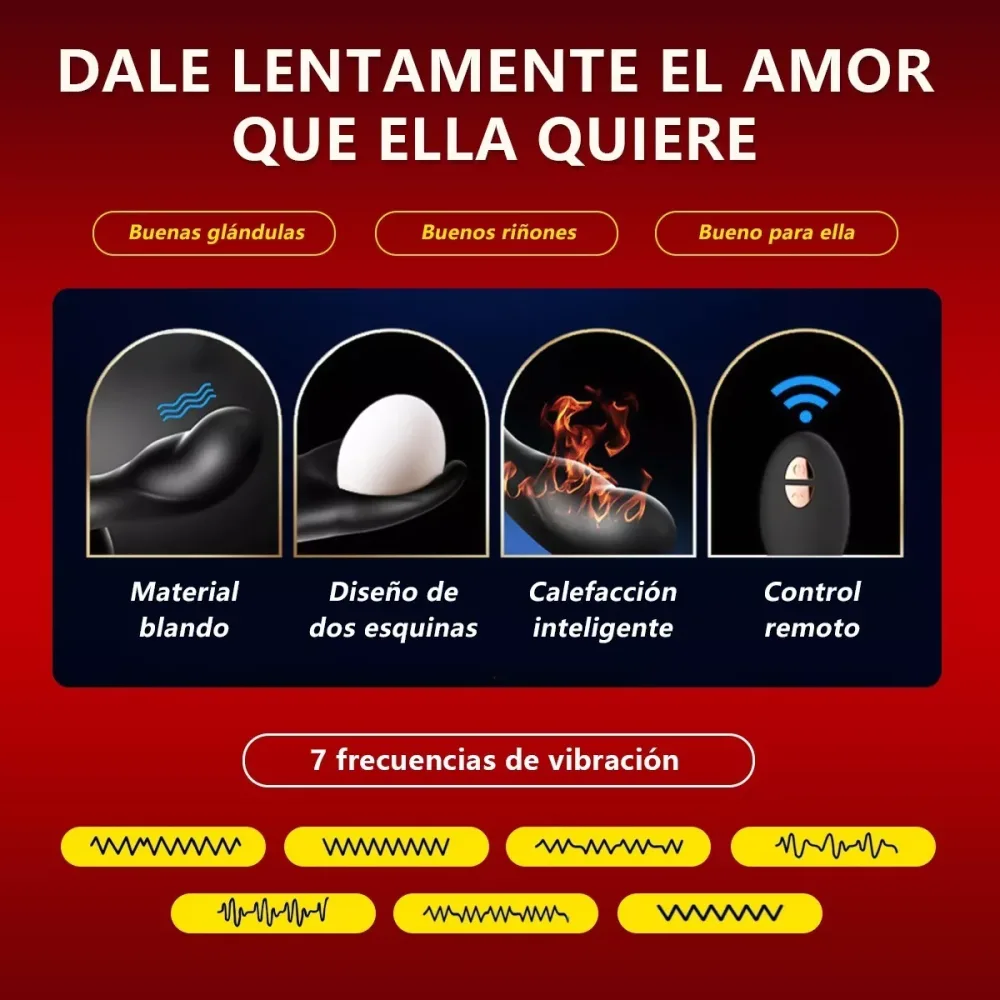 Prostate Massager 5 Rotation 10 Vibration Modes Heating Chip — Ideal Gift for Your Partner or Yourself