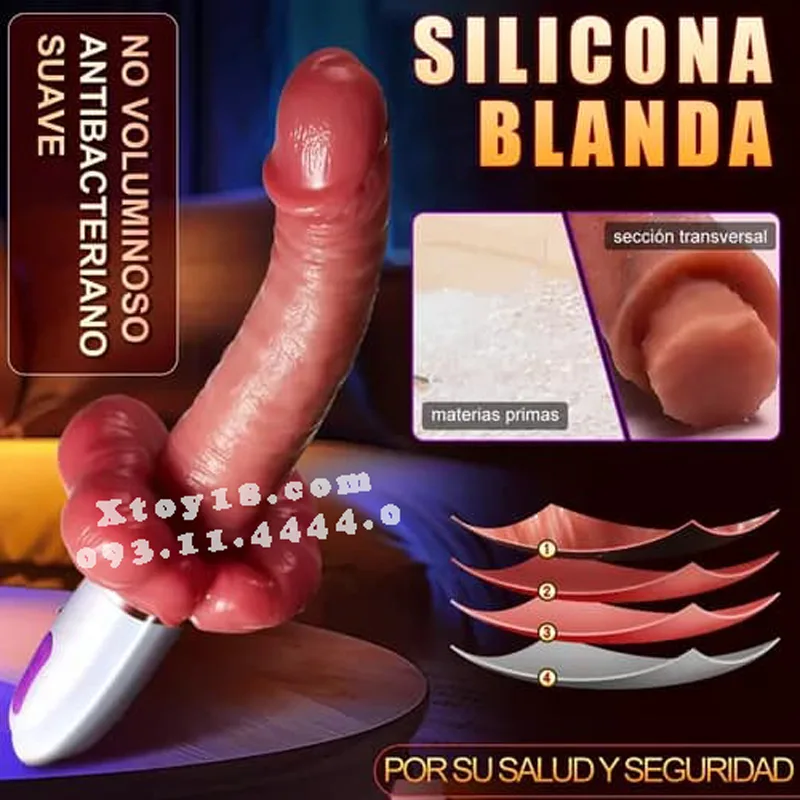 Fun Street Multi-Function Heated Realistic Silicone Dildo — hình 6