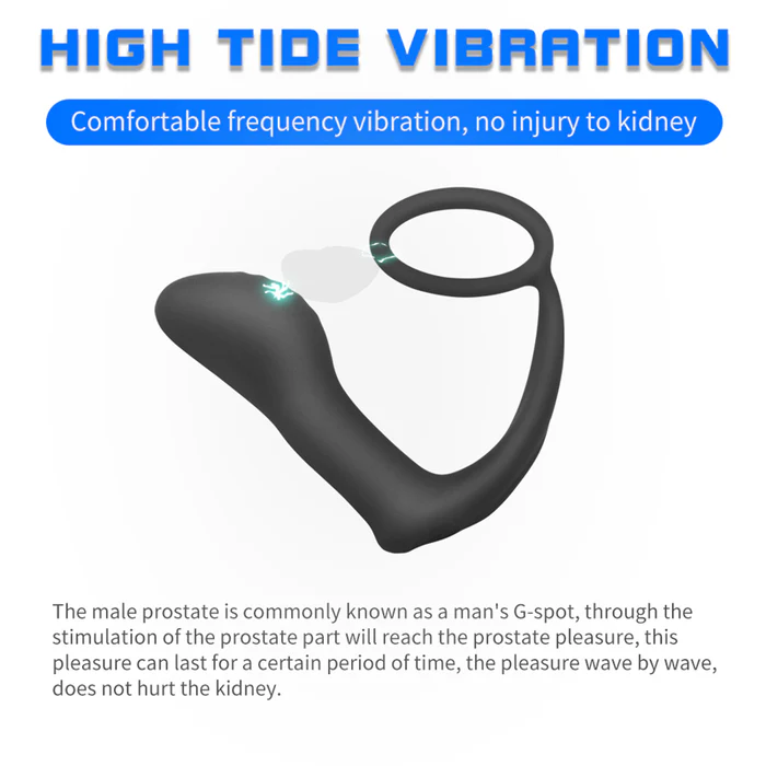 Anal Stimulator Ring 10 Mode Cock Ring Male Pleasure Toy — hình 7