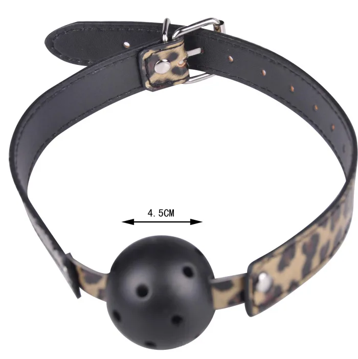 10-Piece Leopard Print BDSM Leather & Stainless Steel — hình 5