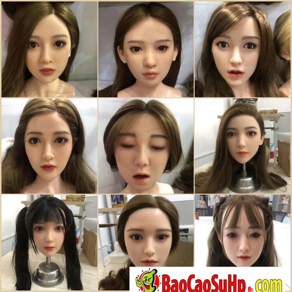 Asian European Silicone TPE Sex Doll Head Collection New — hình 9