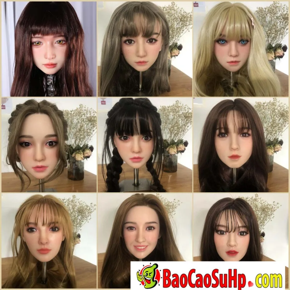 Asian European Silicone TPE Sex Doll Head Collection New — hình 11