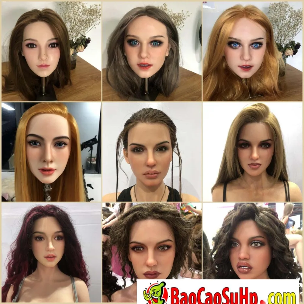 Asian European Silicone TPE Sex Doll Head Collection New — hình 6