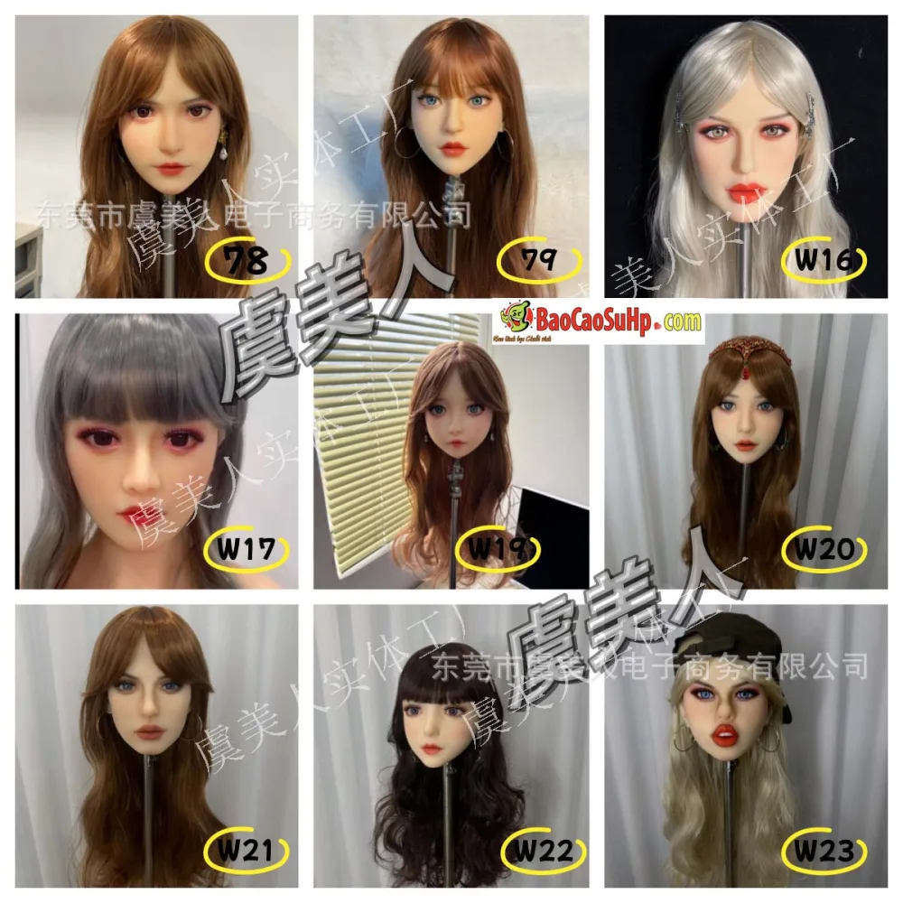 M16690 Full Silicone Realistic Hair Implant Makeup Doll Head — Ideal for Multiple Purposes