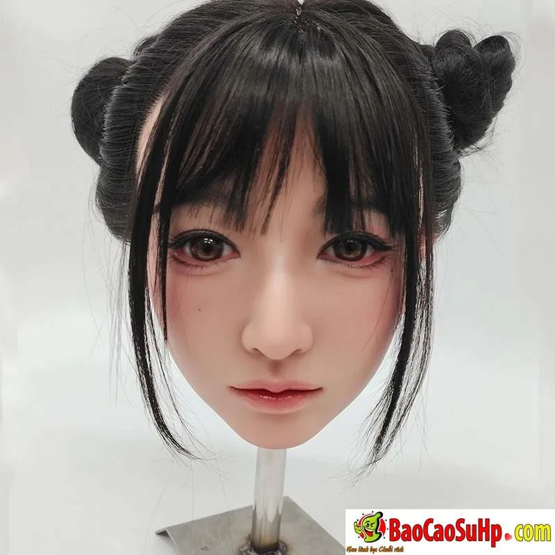 TPE Silicone Sex Doll Head With Hair Realistic Style — hình 2