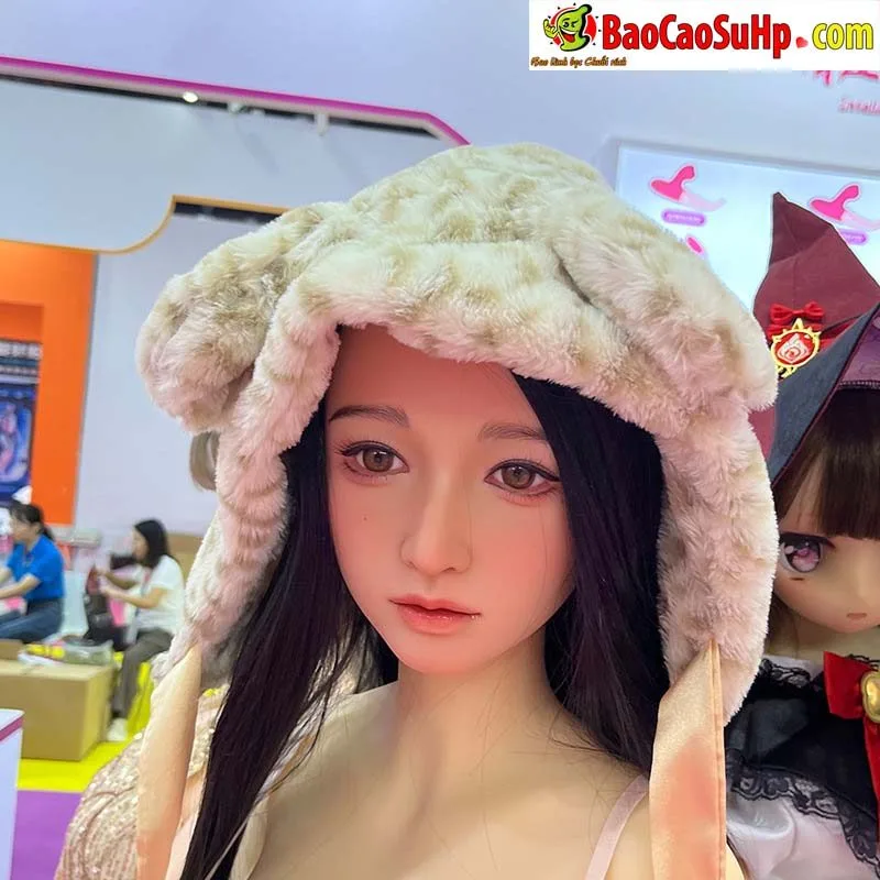 TPE Silicone Sex Doll Head With Hair Realistic Style — hình 4