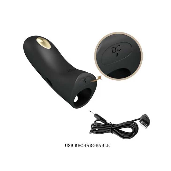 DC10P 24k Gold Plated Finger Electro-Stim Vibrator for Women — Powerful Stimulation with Versatile Control