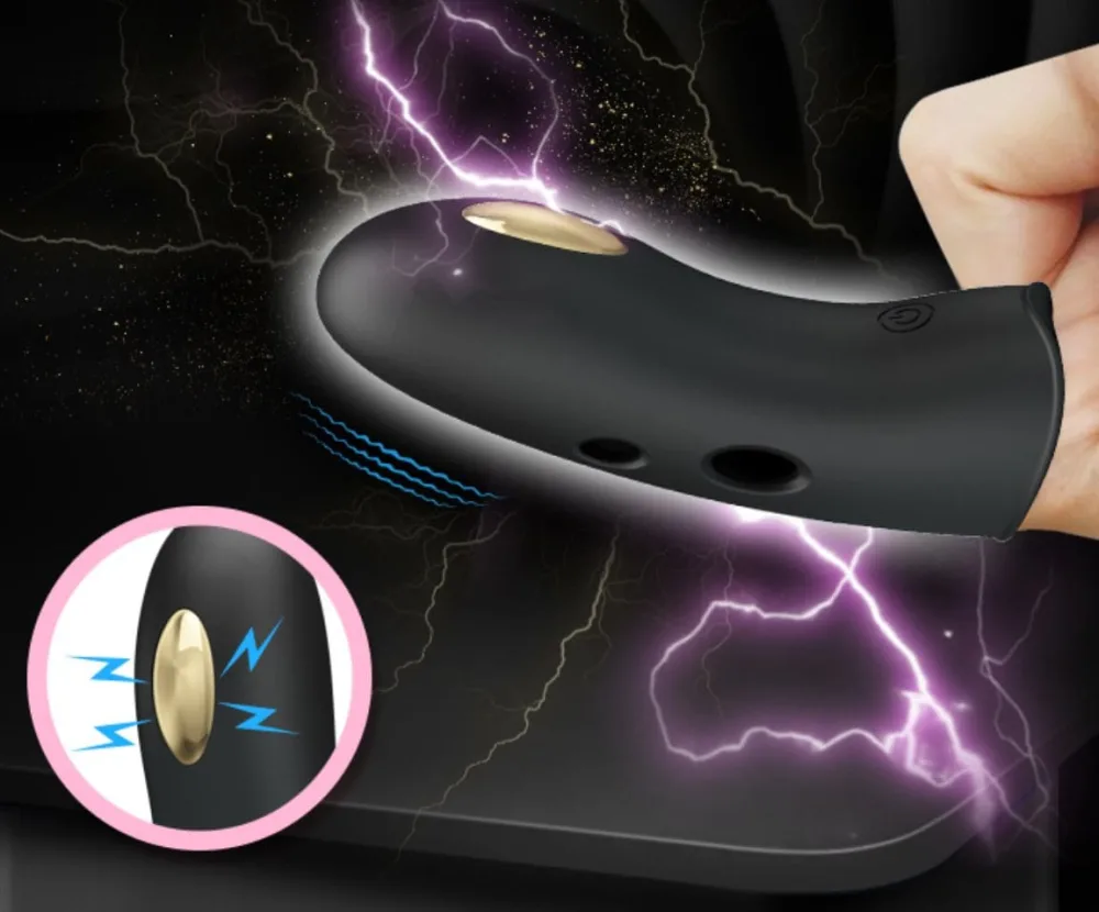 DC10P 24k Gold Plated Finger Electro-Stim Vibrator for Women — Compact, Discreet, and Hassle-Free