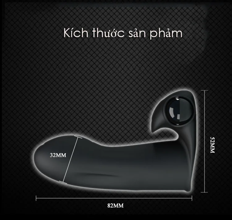 Ribbed Finger Sleeve Vibrating G Spot Massager Black-Purple — hình 2