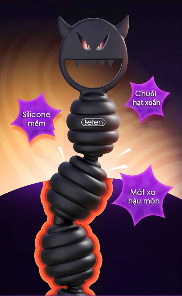 DC11A Cat Tail Beads Anal Male Stimulator Silicone Safe — hình 3