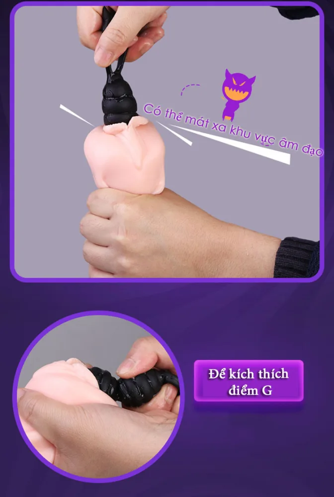 Silicone ABS Spiral Bead Cat Tail Anal Stimulator Massage — hình 4