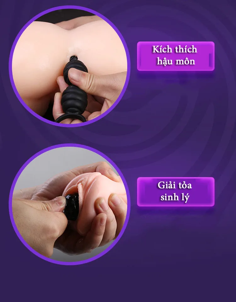 Silicone ABS Spiral Bead Cat Tail Anal Stimulator Massage — hình 5