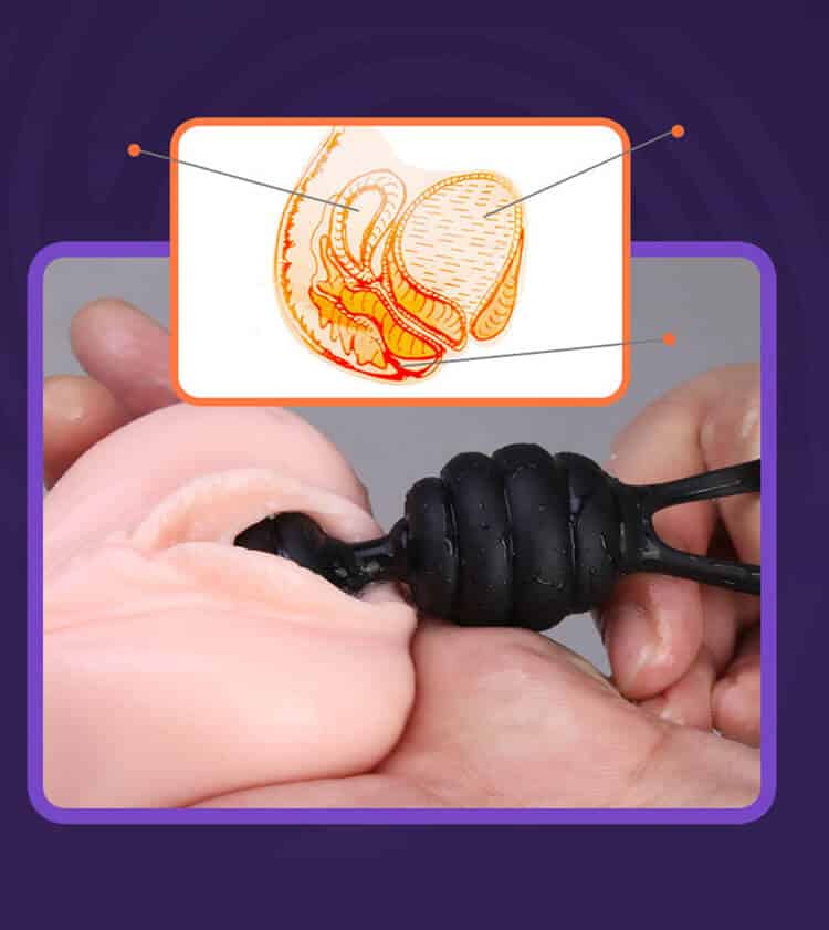 DC11A Cat Tail Beads Anal Male Stimulator Silicone Safe — hình 5
