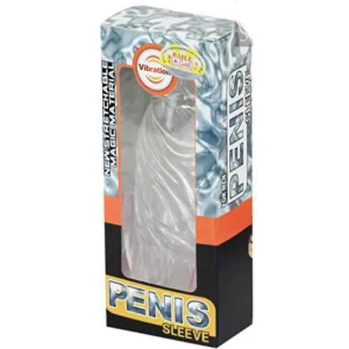 3D Rumble Vibrating Size-Enhancing Condom Safe Silicone — hình 3