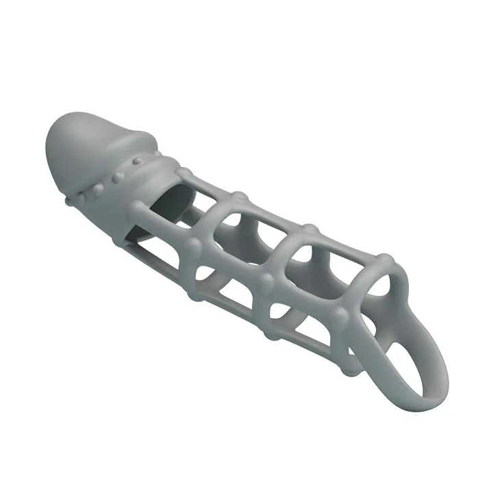 Soft Silicone Rotating Penis Mesh Sleeve — Easy to Use and Maintain