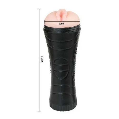 Ribbed Vibrating Flashlight Masturbator Realistic Feel — To save cleaning time, using a condom during use is