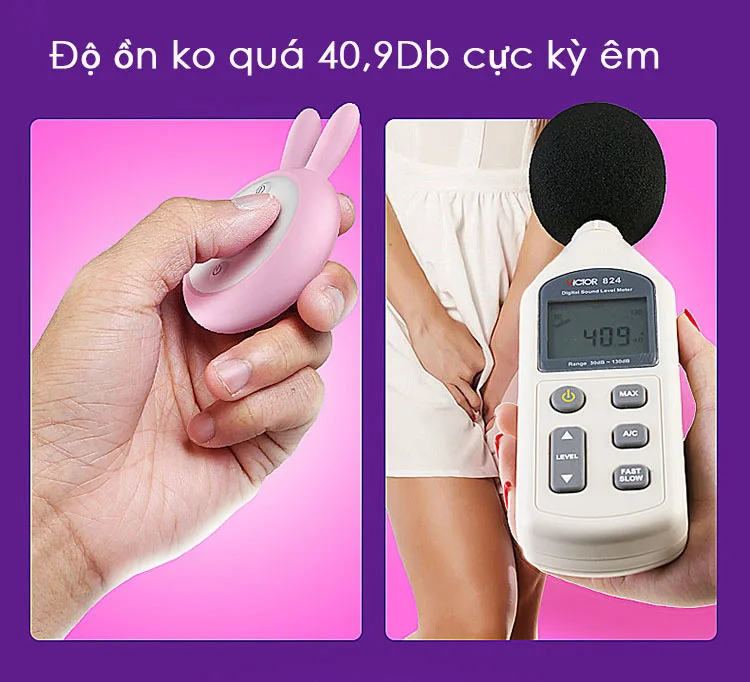 Mini rabbit vibrator with remote, G-spot massage, female — hình 10