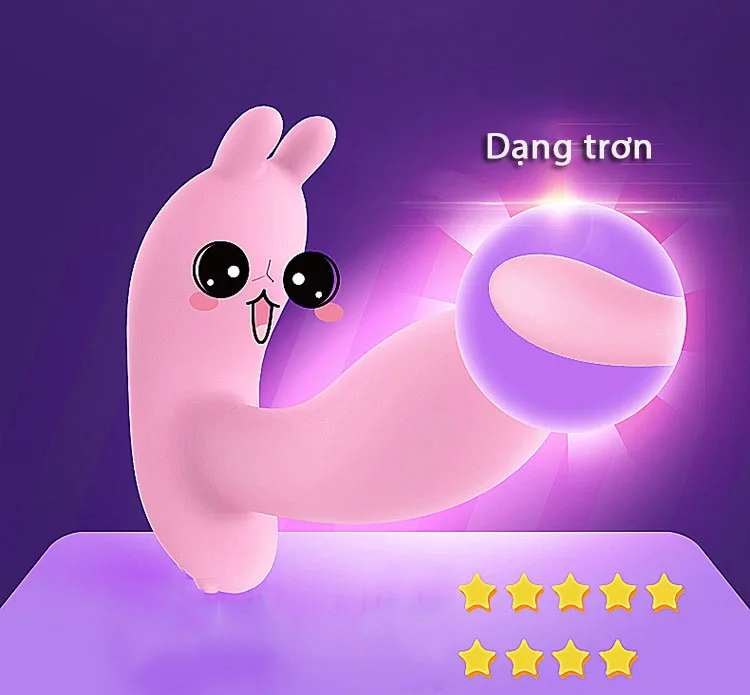 Mini rabbit vibrator with remote, G-spot massage, female — hình 2